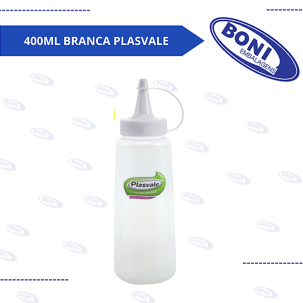 BISNAGA GRANDE 400ML BRANCA PLASVALE