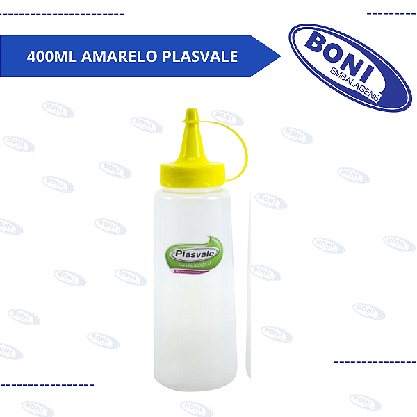 BISNAGA GRANDE 400ML AMARELA PLASVALE