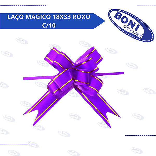LAÇO MAGICO 18X33 ROXO C/10