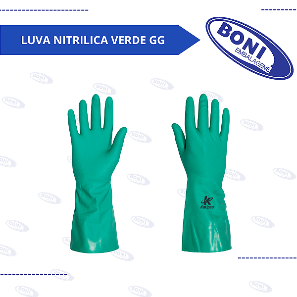 LUVA NITRILICA VERDE GG
