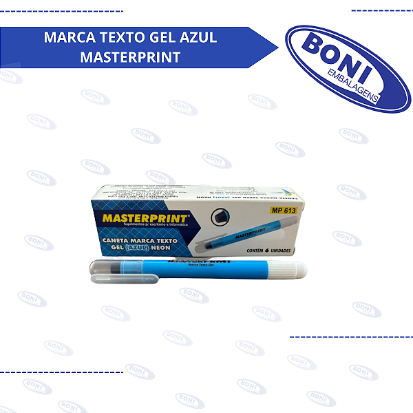 MARCA TEXTO GEL AZUL MASTERPRINT