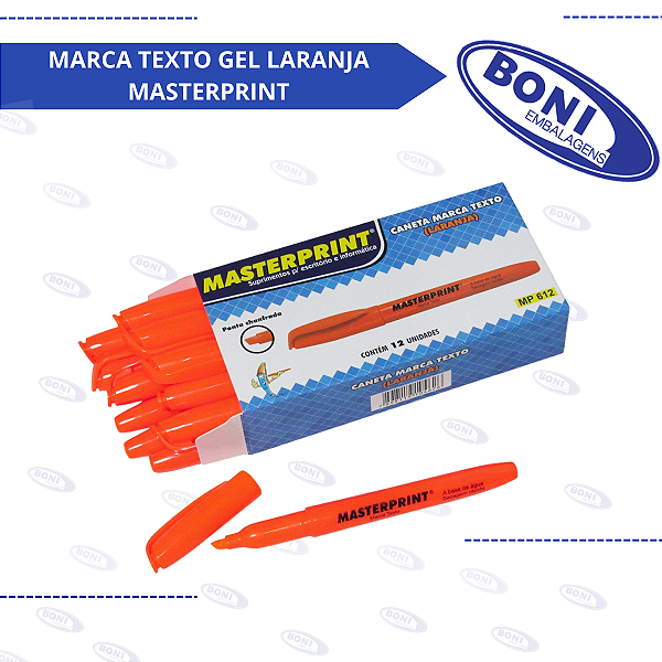 MARCA TEXTO GEL LARANJA MASTERPRINT