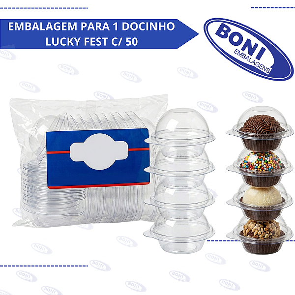 EMBALAGEM PARA 1 DOCINHO LUCKY FEST C/ 50