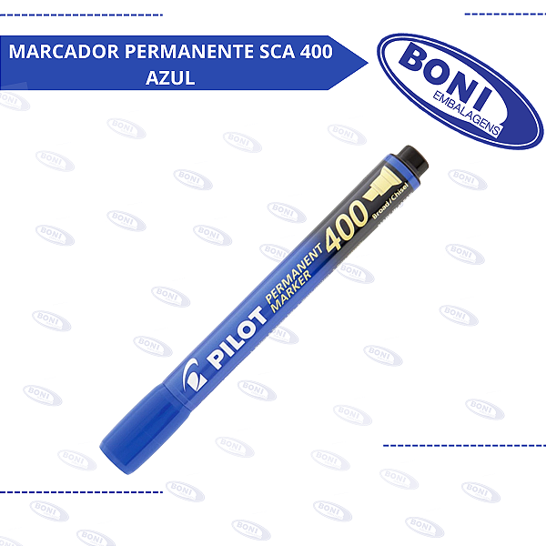 MARCADOR PERMANENTE SCA 400 AZUL CHANFRADO PILOT