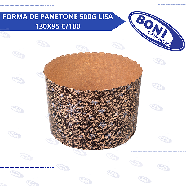 FORMA DE PANETONE 500G LISA 130X95 C/100