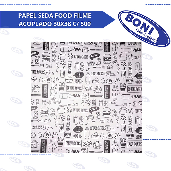 PAPEL SEDA FOOD FILME ACOPLADO 30X38 C/ 500
