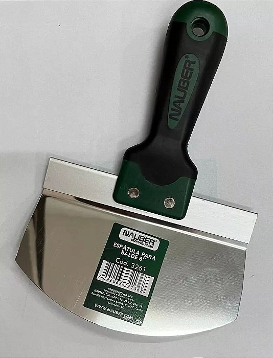 ESPATULA INOX REDONDA NAUBER PARA BALDE 6''