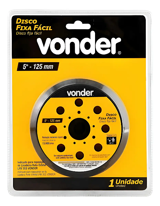 DISCO FIXA FACIL 125MM P/LRV355 VONDER