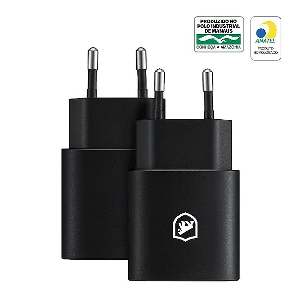 CARREGADOR TURBO TIPO C - QC 3.0 - ATÉ 25W - PRETO - GSHIELD