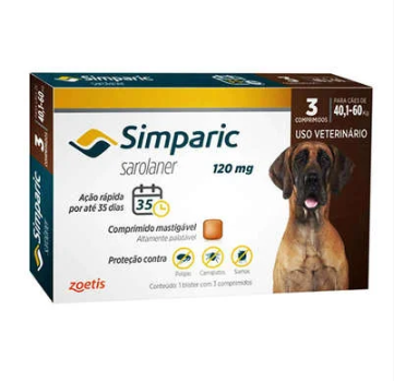 Simparic 120Mg (40,1Kg/60Kg) C/ 3Comp