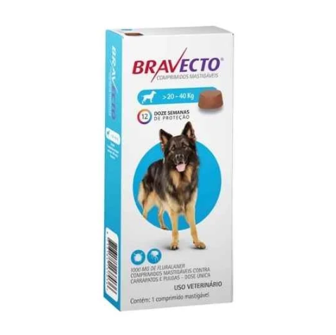 Bravecto 1000mg 20 a 40Kg