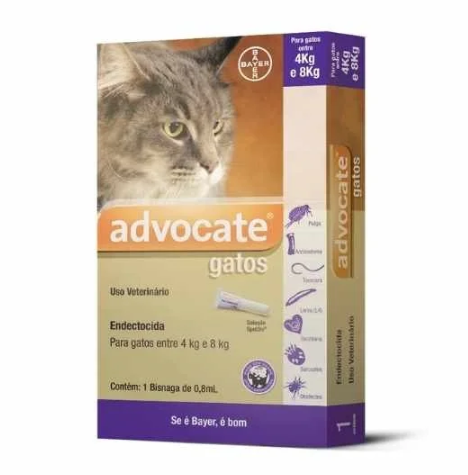 Advocate Gatos 0,8Ml 4 A 8Kg
