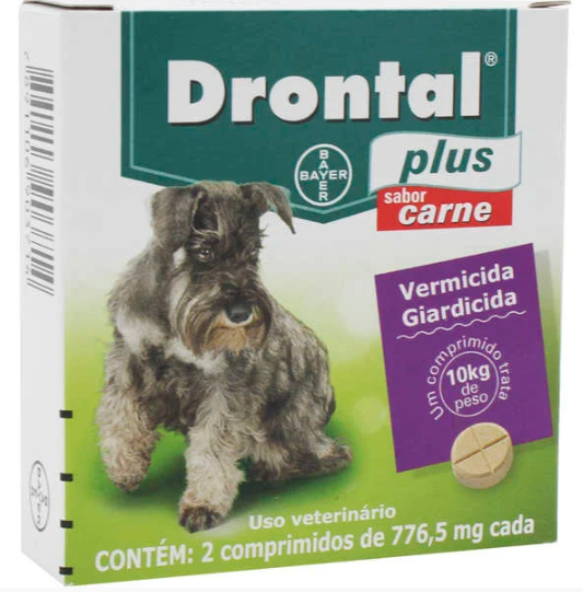 Drontal Plus 10Kg Carne C/ 4 Comprimidos