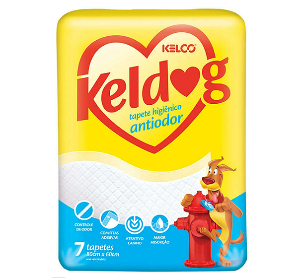 Tapete Higiênico Kelco Keldog Antiodor 7 unidades