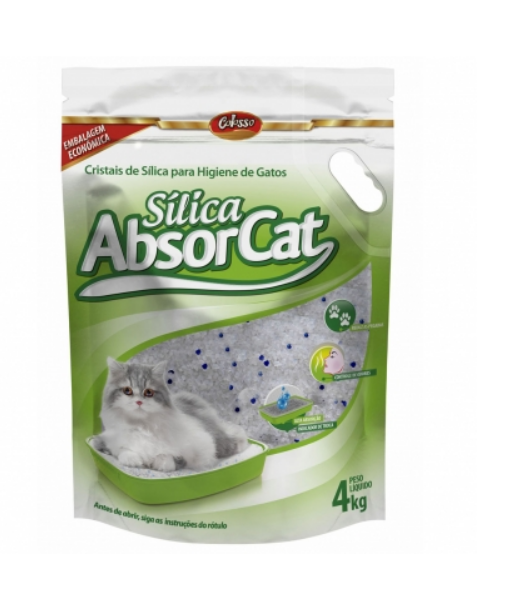 Areia Higiênica Silica Absorcat para Gato com 4kg
