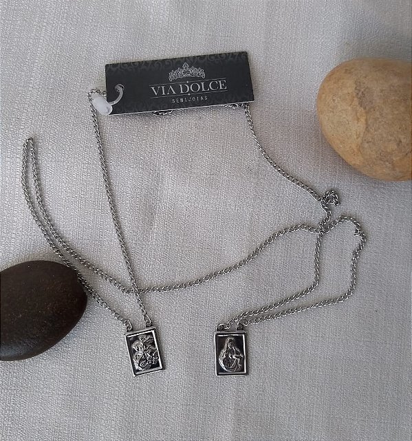 Colar Escapulário São Jorge Masculino