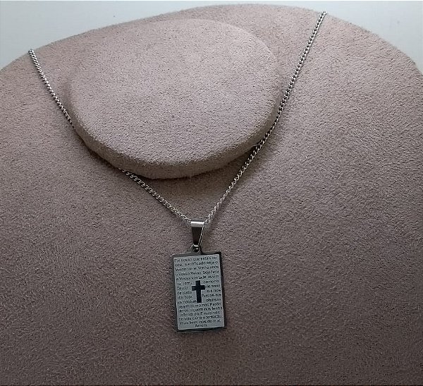 Colar Pingente Pai Nosso Masculino