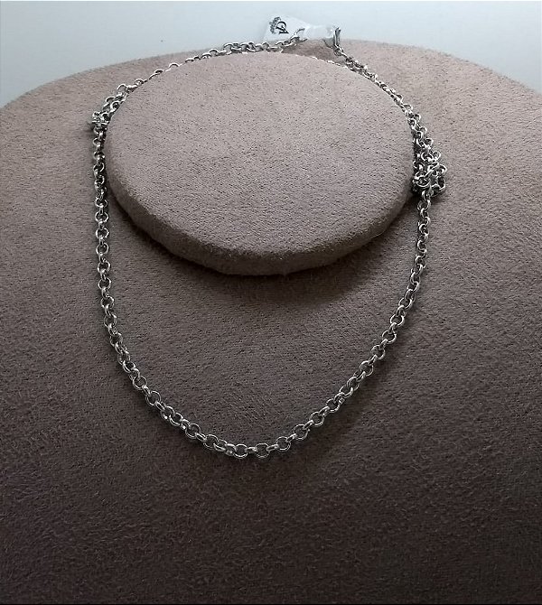 Colar Elo Portugues 60 cm Aço Cirurgico Masculino