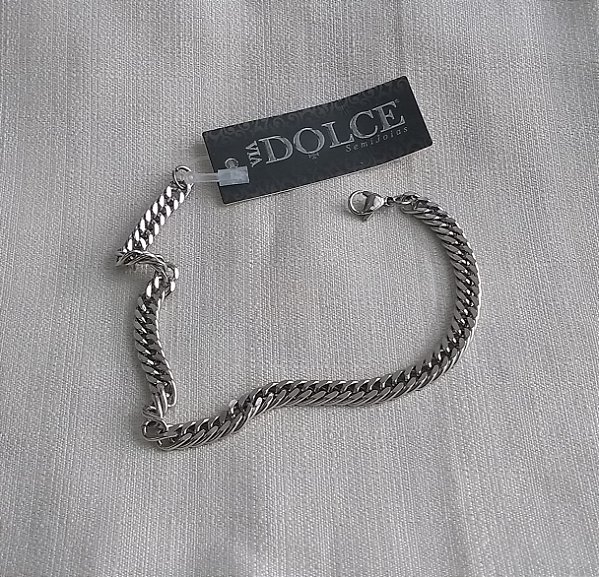 Pulseira Masculina Grumet Elos Aço Cirurgico