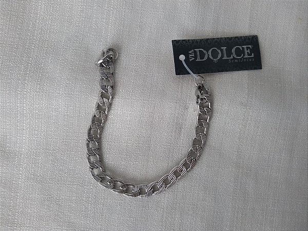 Pulseira Elo Grumet 3 x 1 Aço Cirurgico Masculino
