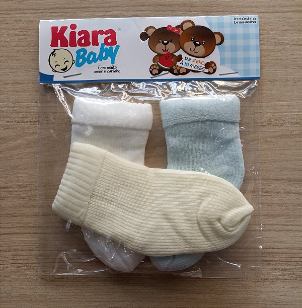 Kit três meias (RN)- cores sortidas