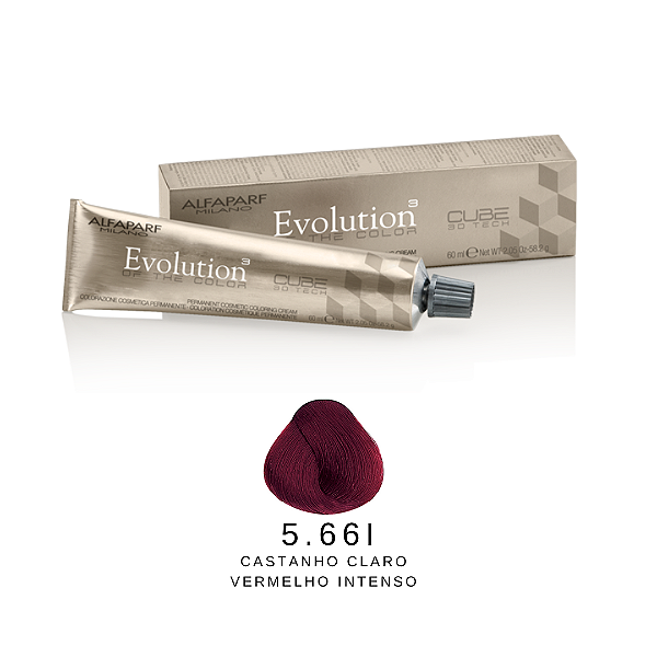 ALFAPARF EVOLUTION  5.66I- CASTANHO CLARO VERMELHO INTENSO- 60 ML