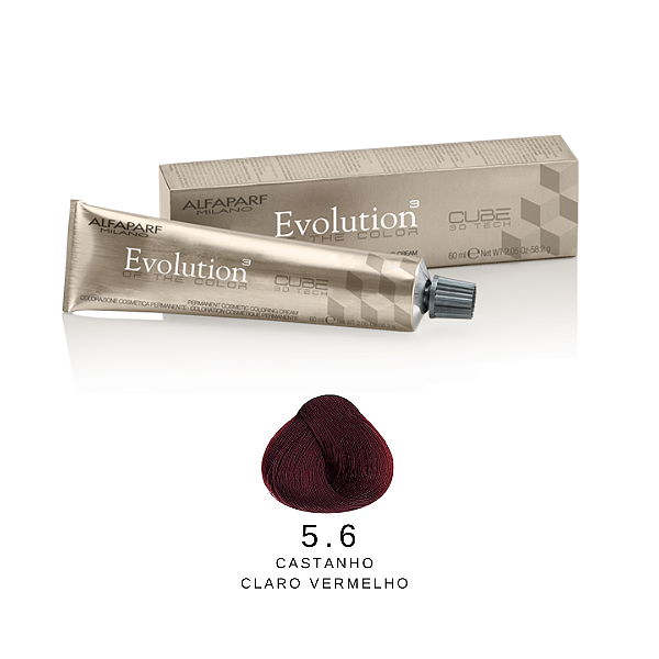 ALFAPARF EVOLUTION - 5.6 CASTANHO CLARO VERMELHO- 60ML