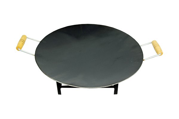Kit Disco De Picanheira Aço Carbono 57 Cm + Fogareiro A Álcool Grande