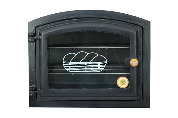 Forno P/ Fogão A Lenha Frete Alum F. Arqueado C/ Vidro G Fundo Chapa 3mm