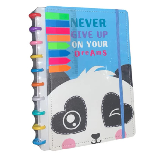 Caderno Inteligente Panda - Capa Dura com Elástico