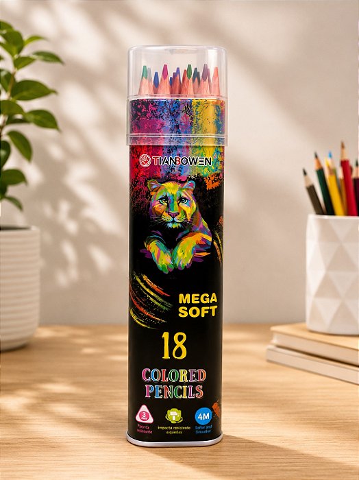 Lápis de Cor Mega Soft 18 Cores