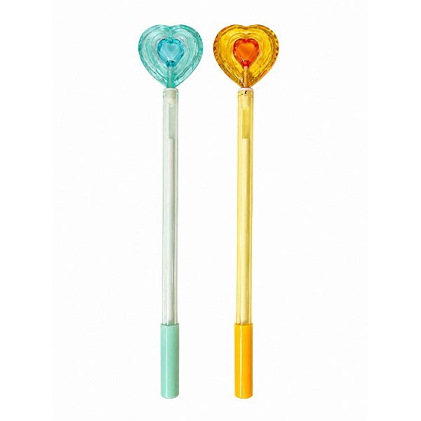 Caneta em Gel Angelica Coração Cristal