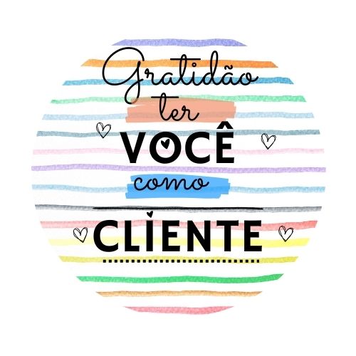Adesivo - Gratidão / Embalado com Amor / Um Mimo / Sorria Chegou - 6x6cm - Kit com 100 e 200 Unidades