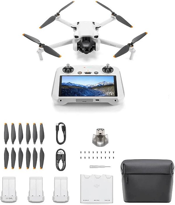 Drone DJI Mini 3 Fly More Combo (Controle Com Tela) BR - DJI033