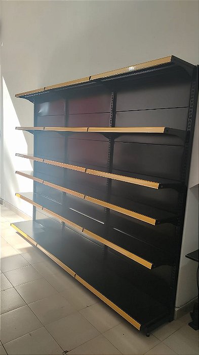 Prateleira Cristal Aço - Gondola Central 160x92