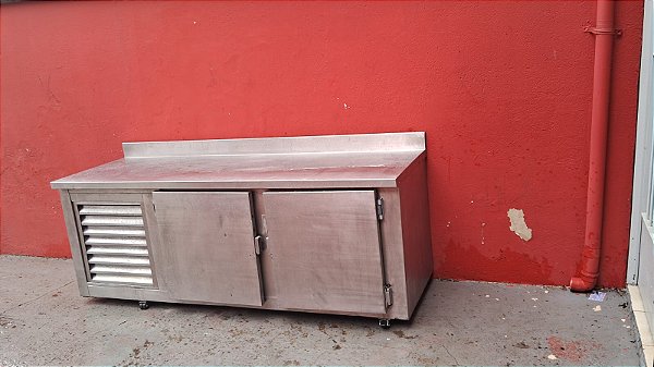 Balcão Refrigerado inox 2 portas semi novo 210x70x85