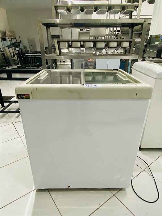 Freezer horizontal expositor metalfrio semi novo 77x64x90
