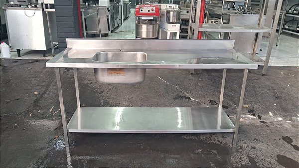Pia inox 181x60x97 semi nova