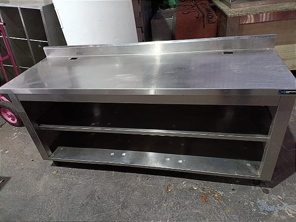 Gabinete inox 200x60x85 semi novo
