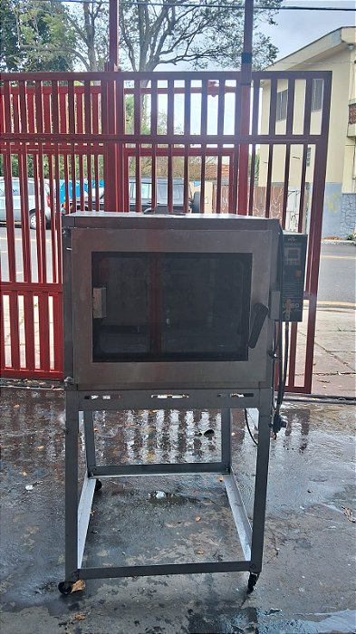 Forno Turbo À Gás Ftt150g 5 Esteiras 58 X 70cm Tedesco semi novo