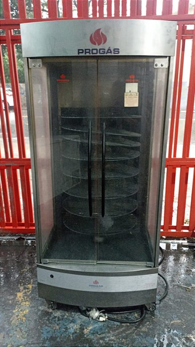 Máquina de frango  Giratória a Gás 128kg PRP-482 G5 Progás SEMI NOVA