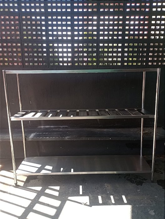 Estante inox 1.85x51x1.50 SEMI NOVO inox 304
