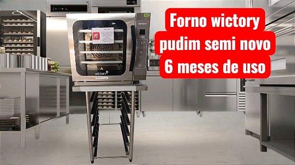 Forno Convector com Vapor Inox 220V Wictory Pudim [Seminovo] OBS :Acompanha a base