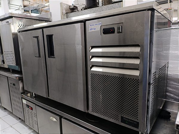 Balcão Refrigerados Venâncio 150cm Inox Borda Espelhada com Cuba 220V VCFRH15-39376 SEMI NOVO