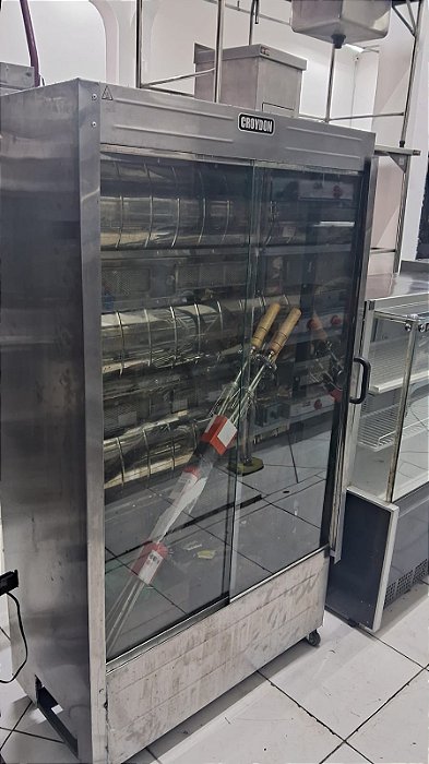 Frangueira Máquina De Assar 30 Frangos 6 Espetos Croydon SEMI NOVA (Usado uma vez)