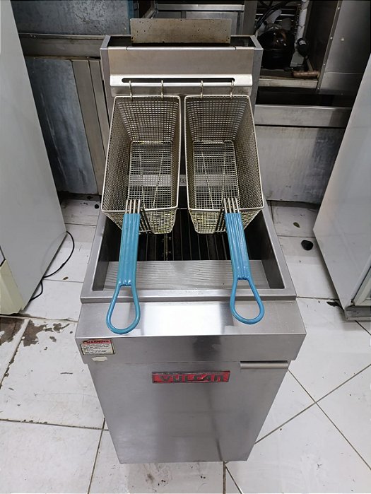 Fritadeira Zona Fria a Gás 23L 90.000 BTUs LG300 Vulcan - 2 Cestos SEMI NOVA