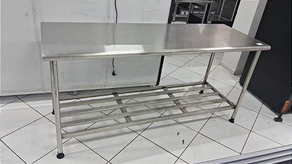 Mesa inox 190x70x85 semi nova