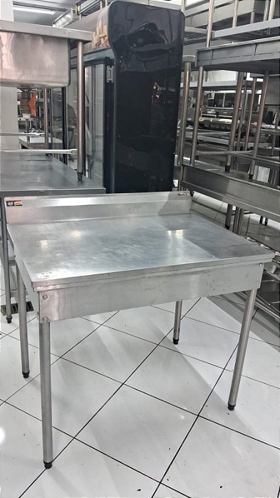 Mesa inox 100x70x85 semi nova
