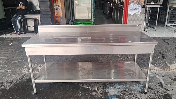 Mesa inox 1.80x70x85 semi nova