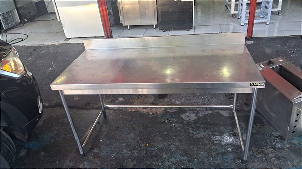 Mesa inox 145x70x85 SEMI NOVA